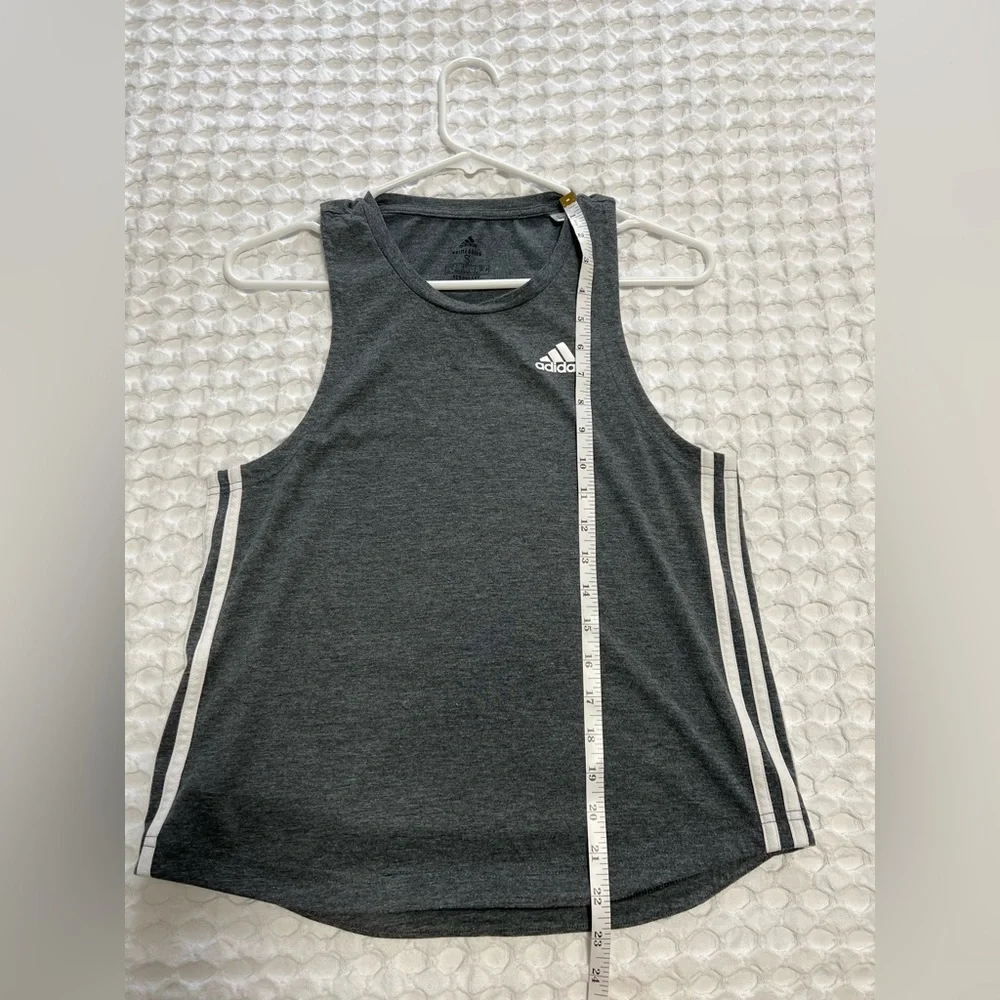 Adidas Women’s Gray PrimeGreen AEROREADY Active Training Tank - Picture 7 of 7